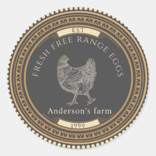 Luxurious Vintage Golden Egg Carton Label