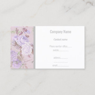 LUXURPLE PURPLE LILAC CARTE DE VISITE FLORAL ARGEN