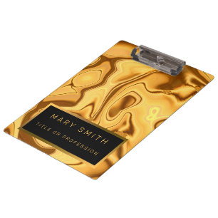 Luxury 2 in 1 Elegant Gold Marble Business Card & Clipboard