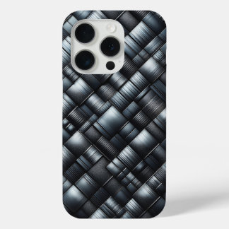 Luxury 3D Carbon Steel Woven Phone Case - Metallic
