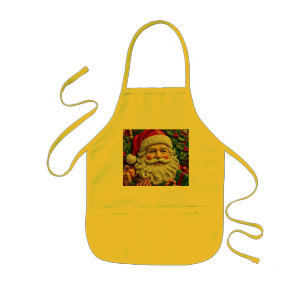 Luxury 3D Christmas Mosaic Collection Kids Apron