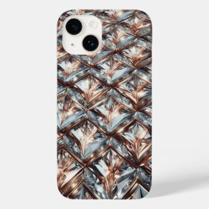 Luxury 3D Geometric Diamond and Rose Gold Mosaic C Case-Mate iPhone 14 Case