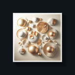 Luxury 3D Geometric Wall Art - Abstract Gold and W<br><div class="desc">A sophisticated minimalist abstract featuring a curated collection of 3D spheres and concentric plates. The blend of shimmering gold textures, matte ivory finishes, and intricate pleated patterns creates a sense of balanced luxury. Perfect for contemporary offices, elegant living rooms, or as a chic statement piece in a modern minimalist home....</div>