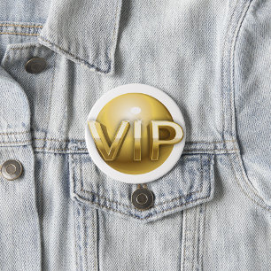 Luxury 3D Gold VIP Emblem 3 Inch Round Button