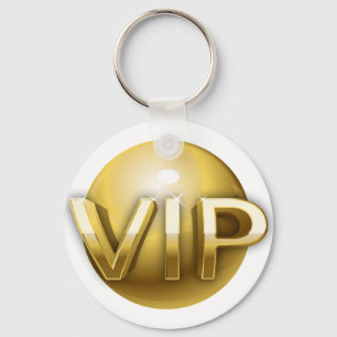 Luxury 3D Gold VIP Emblem Keychain