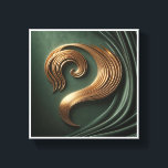Luxury 3D Golden Swirl Wall Art - Elegant Metallic<br><div class="desc">A sophisticated abstract masterpiece featuring a dynamic, 3D golden swirl that flows gracefully across a deep emerald green background. The contrast between the shimmering metallic gold ribbon and the soft, velvet-like drapes in the corner creates a high-end, luxurious aesthetic. This piece is designed to bring a royal touch and a...</div>