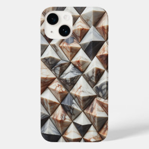 Luxury 3D Marble Geometric Phone Case - Elegant 