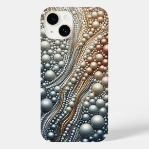 Luxury 3D Pearl Stream Gradient and Iridescent Bea Case-Mate iPhone 14 Case