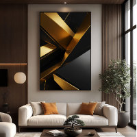 Luxury 3D Wall Modern Metallic Design