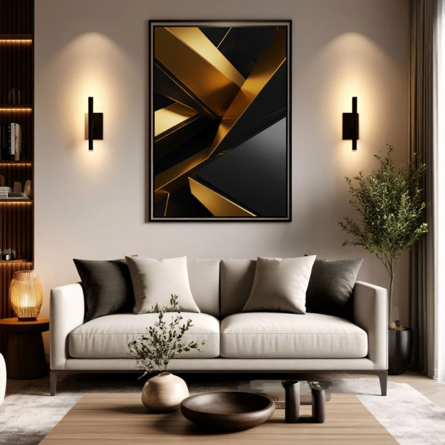 Luxury 3D Wall Modern Metallic Design Poster (Creator Uploaded)