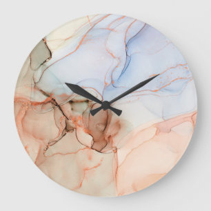 Luxury Abstract: Alcohol Ink Art Large Clock
