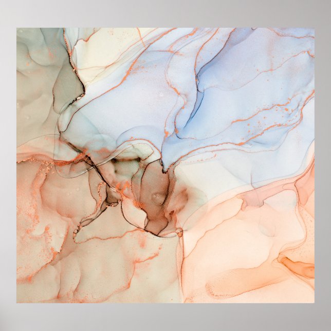 Luxury Abstract: Alcohol Ink Art Poster (Front)