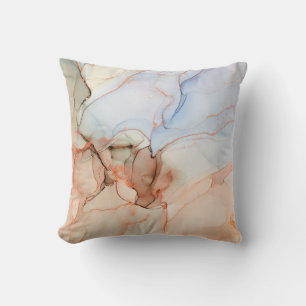 Luxury Abstract: Alcohol Ink Art Throw Pillow