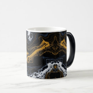 Luxury Abstract Coffee Mugs – Black, Gold & White