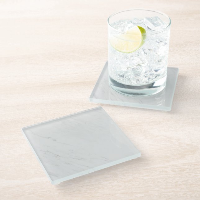Luxury Abstract Fluid Agate Stone & Crystal Textur Glass Coaster (Angled)