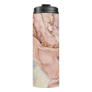 Luxury Abstract Fluid Alcohol Ink Thermal Tumbler