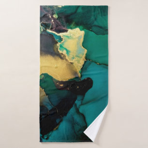 Luxury abstract fluid art painting background alco bath towel