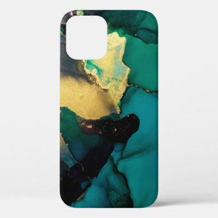 Luxury abstract fluid art painting background alco iPhone 12 case