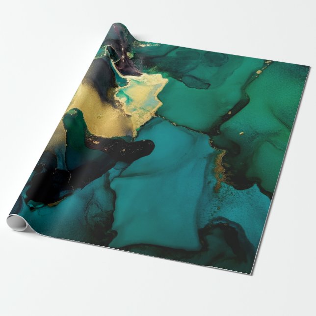 Luxury abstract fluid art painting background alco wrapping paper (Unrolled)