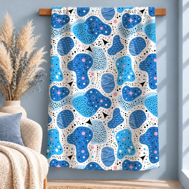 Luxury Abstract Memphis Pattern Throw Blanket Art (Luxury Abstract Memphis Pattern Throw Blanket Art)