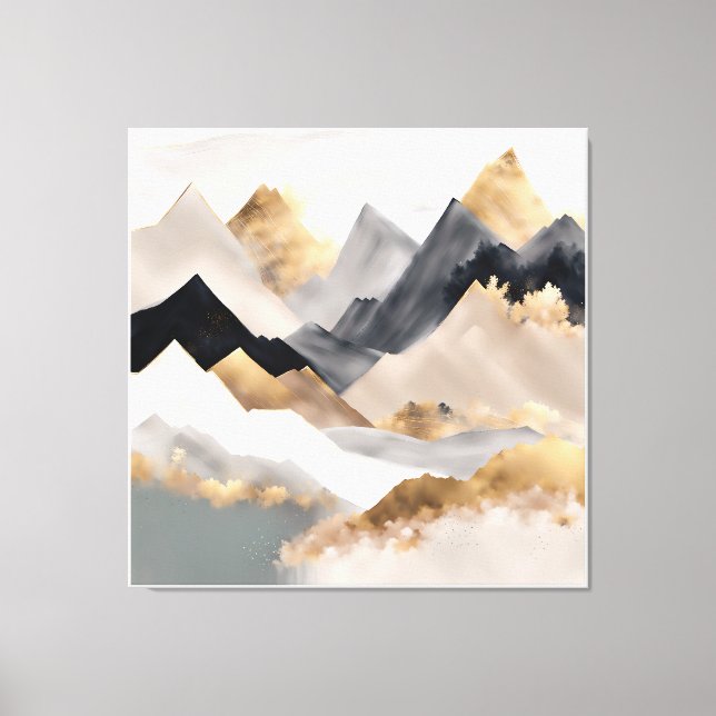Luxury Abstract Mountain Canvas Print  (Front)