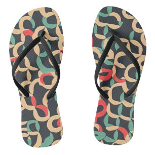 Luxury Abstract Pattern Flip Flops