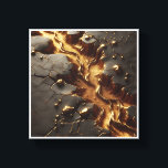 Luxury Abstract Topography - Molten Gold River Flo Canvas Print<br><div class="desc">A powerful and dramatic abstract piece depicting a river of liquid, shimmering gold carving its way through textured, cracked black stone. Inspired by the Japanese art of Kintsugi, this design features deep contrasts between the dark, matte earth and the brilliant, metallic gold flow. Perfect for modern industrial interiors, luxury offices,...</div>