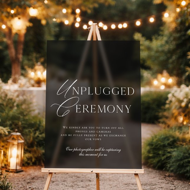 Luxury Acrylic Unplugged Ceremony Sign  (Créateur téléchargé)