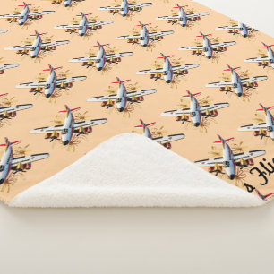 "Luxury Aerial Travel" Sherpa Blanket