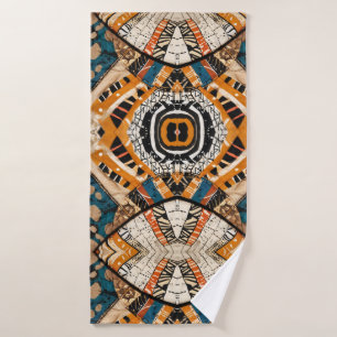 Luxury African Caribbean Heritage Multicolor Bath Towel