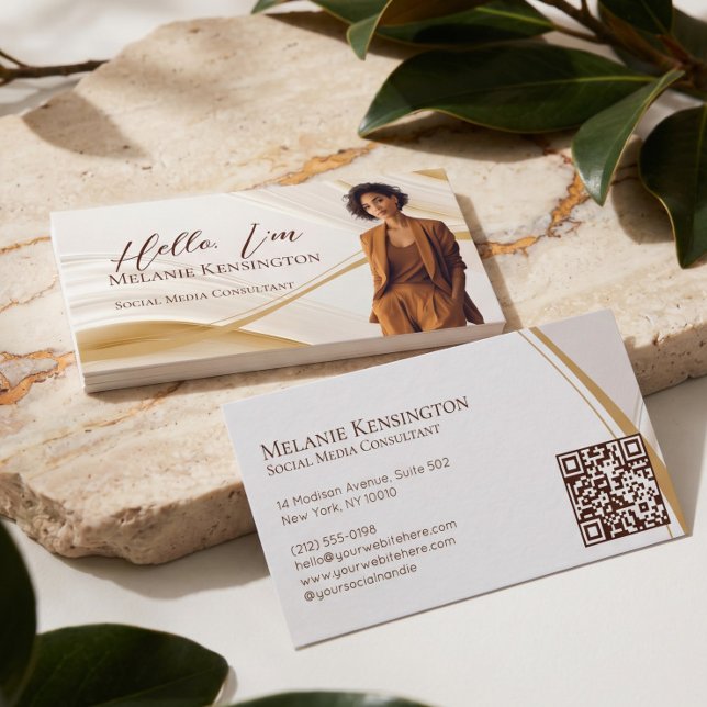 Luxury Agate Professional Business Photo QR Code  Card (Luxury Agate Professional Business Photo QR Code Card)