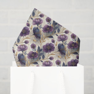 Luxury alcohol ink floral tiled pattern tissue paper