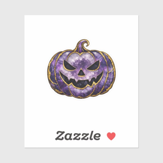 Luxury Amethyst Agate Pumpkin Sticker Elegant Hall (Sheet)