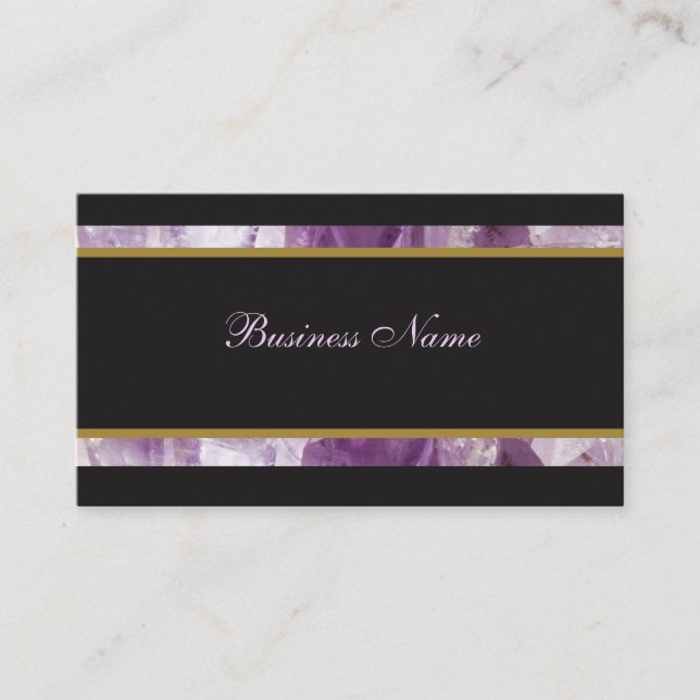 Luxury Amethyst Business Card (Front)