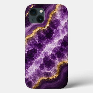 Luxury Amethyst Marble Geode iPhone 13 Case