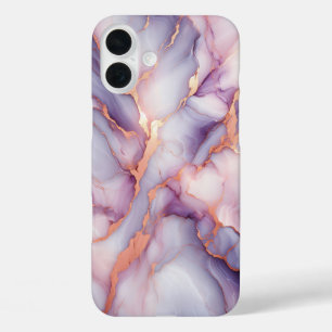 Luxury Amethyst Purple Marble Case - Elegant Rose 