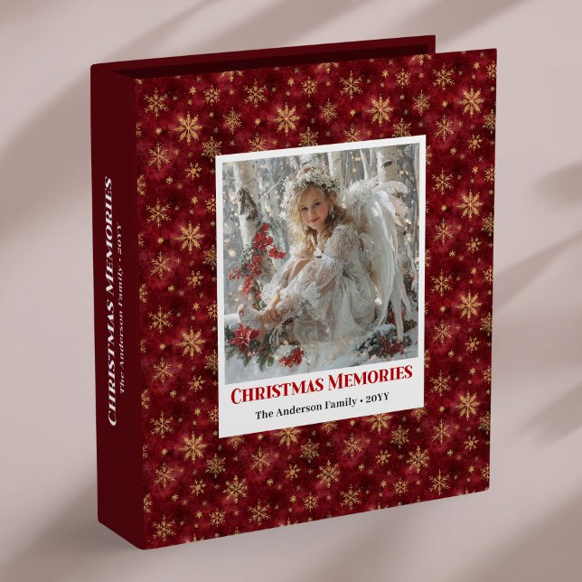 Luxury Angel Red Gold Christmas Memory Album Binder (Luxury Angel Red Gold Christmas Memory Album

)