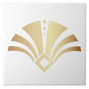 Luxury Art Deco Fan Motif Tile
