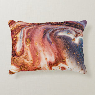 Luxury art in Eastern style. Golden swirl, artisti Accent Pillow