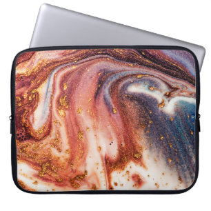 Luxury art in Eastern style. Golden swirl, artisti Laptop Sleeve