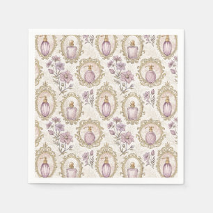 Luxury Art Nouveau Perfume Bottles Floral Pattern Napkin