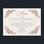 Luxury Artistic Botanical Floral Paisley Wedding Menu<br><div class="desc">Beautiful Invitation to celebrate Special occasions and festivals comes with digital and E-invitation as per your request. We would love to replicate our designs to make multiple products like rsvp cards, labels envelopes, and more. Customization is available for ready to print on request at info@shamaurcreatif@gmail.com. Look Forward to hearing from...</div>