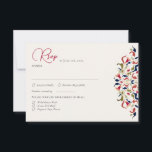 Luxury Artistic Botanical Floral Paisley Wedding RSVP Card<br><div class="desc">Beautiful Invitation to celebrate Special occasions and festivals comes with digital and E-invitation as per your request. We would love to replicate our designs to make multiple products like rsvp cards, labels envelopes, and more. Customization is available for ready to print on request at info@shamaurcreatif@gmail.com. Look Forward to hearing from...</div>