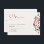 Luxury Artistic Botanical Floral Paisley Wedding RSVP Card<br><div class="desc">Beautiful Invitation to celebrate Special occasions and festivals comes with digital and E-invitation as per your request. We would love to replicate our designs to make multiple products like rsvp cards, labels envelopes, and more. Customization is available for ready to print on request at info@shamaurcreatif@gmail.com. Look Forward to hearing from...</div>