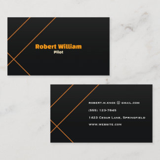 Luxury Aviation Logistics | Modern Minimalist Business Card