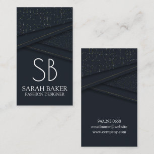 Luxury Background   Monogram Business Card