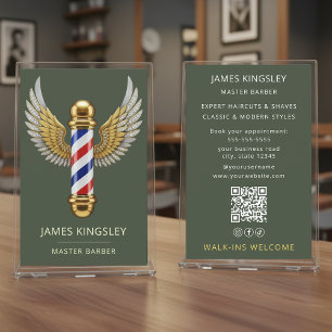 Luxury Barber Pole Haircut Professional Barbershop Flyer