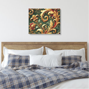 Luxury Baroque Damask Pattern Canvas Print