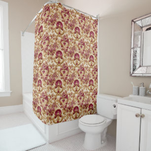 Luxury Baroque Floral Gold and Burgundy