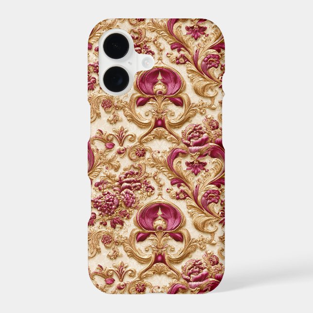 Luxury Baroque Floral Gold and Burgundy (Verso)
